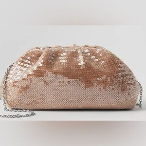 Ann Taylor Sequin Clutch - Shimmering Gold